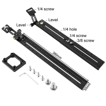 BEXIN VR-380 380mm Length Aluminum Alloy Extended Quick Release Plate for Manfrotto / Sachtler (Black) - Quick Release Plate by BEXIN | Online Shopping UK | buy2fix