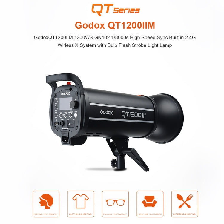 Godox QT1200IIM 1200Ws 1/8000s High Speed  Strobe Studio Flash Light(UK Plug) - Camera Accessories by Godox | Online Shopping UK | buy2fix