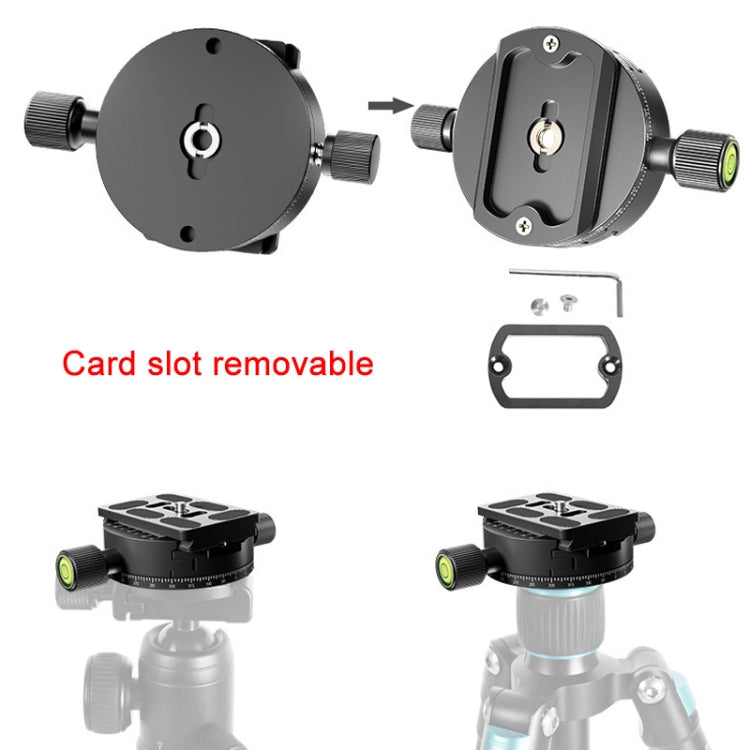 BEXIN QJ08-S Panoramic Rotary Quick Release Clamp Base Tripod Mount with Quick Release Plate - Camera Accessories by BEXIN | Online Shopping UK | buy2fix