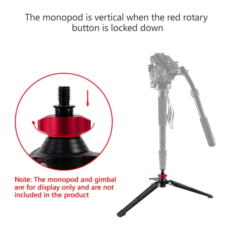 BEXIN ST-3 Three Feet Monopod Stand Base Mini Desktop Tripod - Camera Accessories by BEXIN | Online Shopping UK | buy2fix