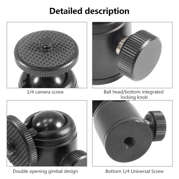 BEXIN K18A Mini 360 Degree Rotation Panoramic Metal Ball Head - Camera Accessories by buy2fix | Online Shopping UK | buy2fix