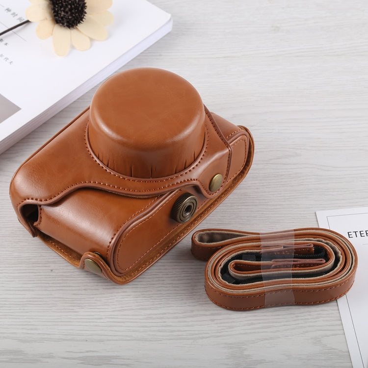 Full Body Camera PU Leather Case Bag with Strap for Fujifilm X100F (Brown) - Camera Accessories by buy2fix | Online Shopping UK | buy2fix