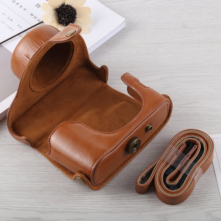 Full Body Camera PU Leather Case Bag with Strap for Fujifilm X100F (Brown) - Camera Accessories by buy2fix | Online Shopping UK | buy2fix