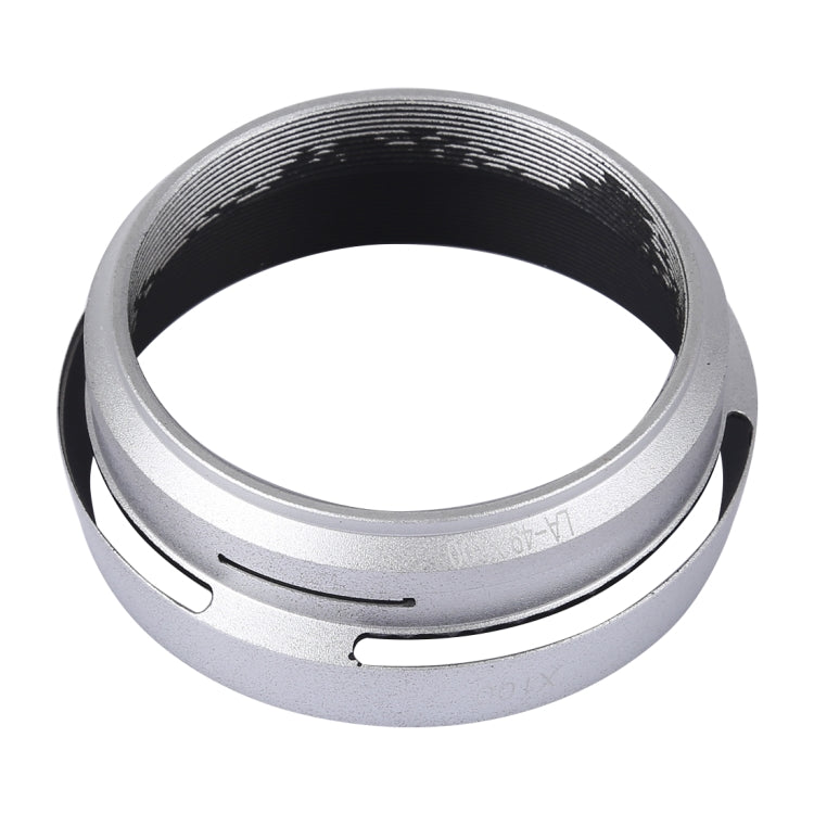 49mm Metal Vented Lens Hood for Fujifilm X100(Silver) - Camera Accessories by buy2fix | Online Shopping UK | buy2fix