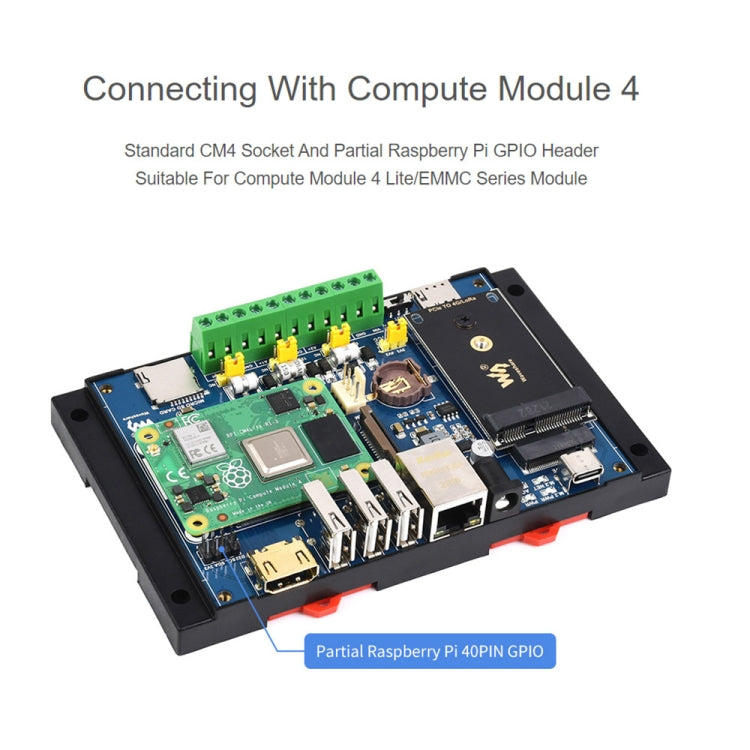 Waveshare Industrial IoT Wireless Expansion Module for Raspberry Pi CM4(EU Plug) - Mini PC Accessories by WAVESHARE | Online Shopping UK | buy2fix