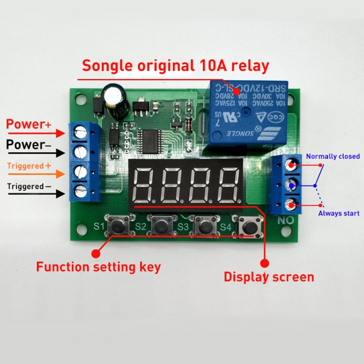 12V Time Relay Module Trigger OFF / ON Switch Cycle Timing Relay Board - Consumer Electronics by buy2fix | Online Shopping UK | buy2fix