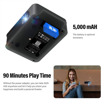 AUN A30C 480P 3000 Lumens Sync Screen Version Portable Home Theater LED HD Digital Projector (UK Plug) - LED Projector by AUN | Online Shopping UK | buy2fix
