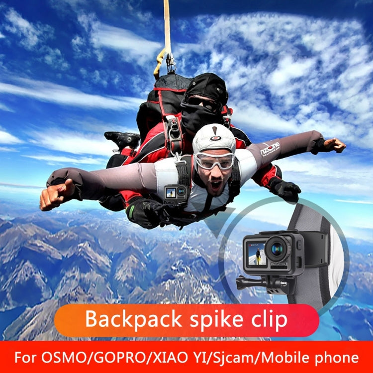 RUIGPRO 360 Degree Rotation Backpack Rec-Mounts Clip Clamp Mount + Phone Clamp for GoPro, Insta360, DJI and Other Action Cameras(Black) -  by RUIGPRO | Online Shopping UK | buy2fix