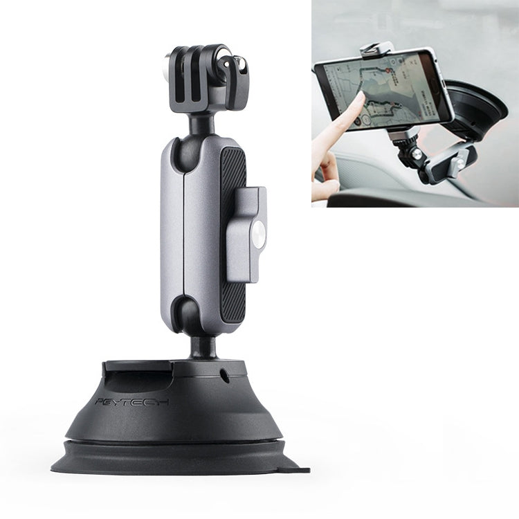 PGYTECH P-GM-132 Action Camera Suction Cup Phone Holder for DJI Osmo Action & GoPro 8/7(Silver) - Mount & Holder by PGYTECH | Online Shopping UK | buy2fix