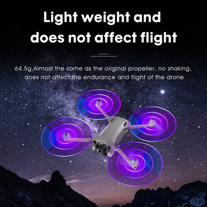 For DJI Mavic Mini 3 Pro STARTRC 2 Pairs Color LED Flash Lamp Low Noise Propellers (Transparent) - DIY Propeller by STARTRC | Online Shopping UK | buy2fix