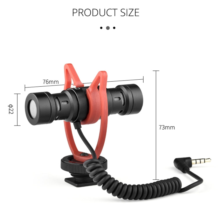 YELANGU MIC11 SLR Camera Mobile Phone Two-way Recording Microphone - Consumer Electronics by YELANGU | Online Shopping UK | buy2fix