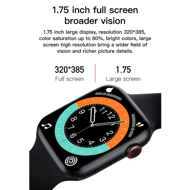 T500+ 1.75 inch IPS Screen IP67 Waterproof Smart Watch, Support Sleep Monitor / Heart Rate Monitor / Bluetooth Call, Style:Sport Button Strap(White) - Smart Wear by buy2fix | Online Shopping UK | buy2fix