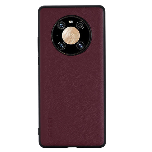 For Huawei Mate 40 Pro GEBEI Full-coverage Shockproof Leather Protective Case(Red) - Huawei Cases by GEBEI | Online Shopping UK | buy2fix