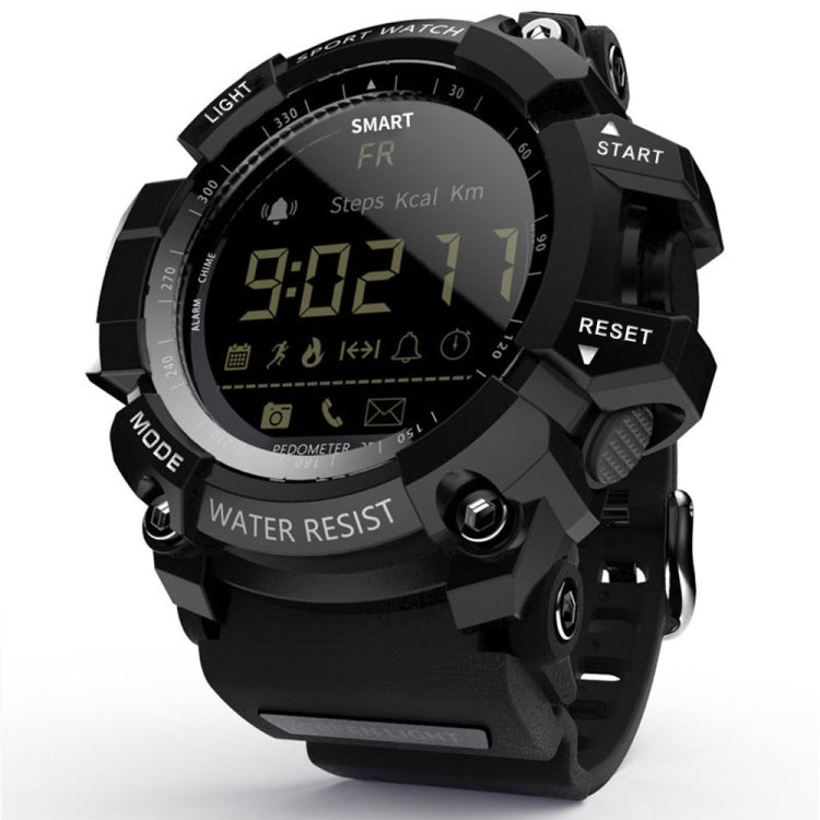 Lokmat MK16 LCD Screen 50m Waterproof Smart Watch, Support Information Reminder / Remote Camera / Walking Motion Monitor(Black) - Smart Wear by Lokmat | Online Shopping UK | buy2fix