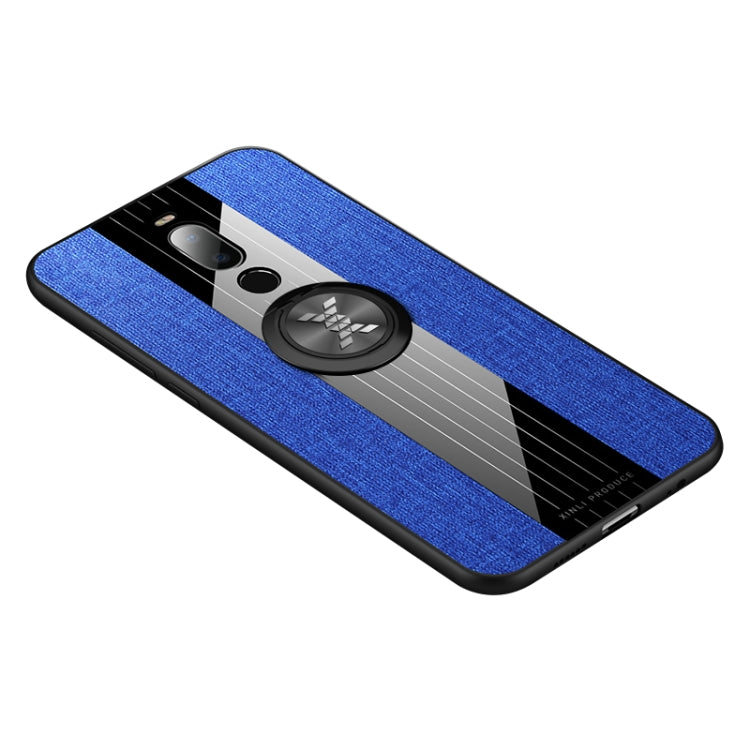 For Meizu Note 8 XINLI Stitching Cloth Texture Shockproof TPU Protective Case with Ring Holder(Blue) - Meizu by XINLI | Online Shopping UK | buy2fix