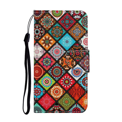 For Samsung Galaxy A02s(EU Edition) Colored Drawing Pattern Horizontal Flip Leather Case with Holder & Card Slots & Wallet & Lanyard(Ethnic Style) - Galaxy Phone Cases by ViLi | Online Shopping UK | buy2fix