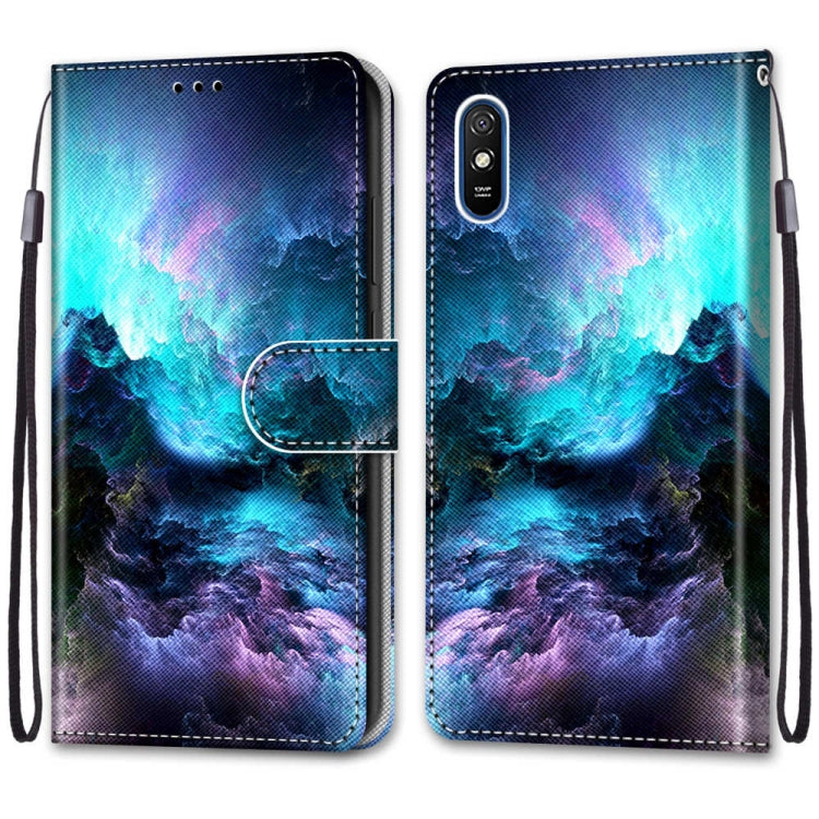 For Xiaomi Redmi 9A Coloured Drawing Cross Texture Horizontal Flip PU Leather Case with Holder & Card Slots & Wallet & Lanyard(Colorful Clouds) - Xiaomi Cases by buy2fix | Online Shopping UK | buy2fix