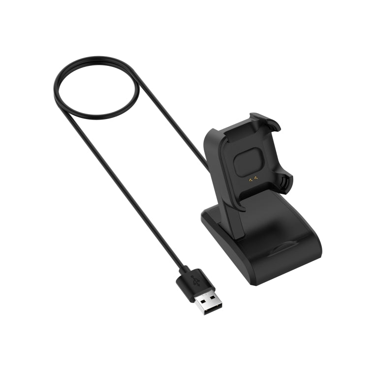 For Xiaomi Mi Watch Lite / Redmi Watch USB Vertical Magnetic Charger Holder with Data Function, Length: 1m(Black) - Charger by buy2fix | Online Shopping UK | buy2fix