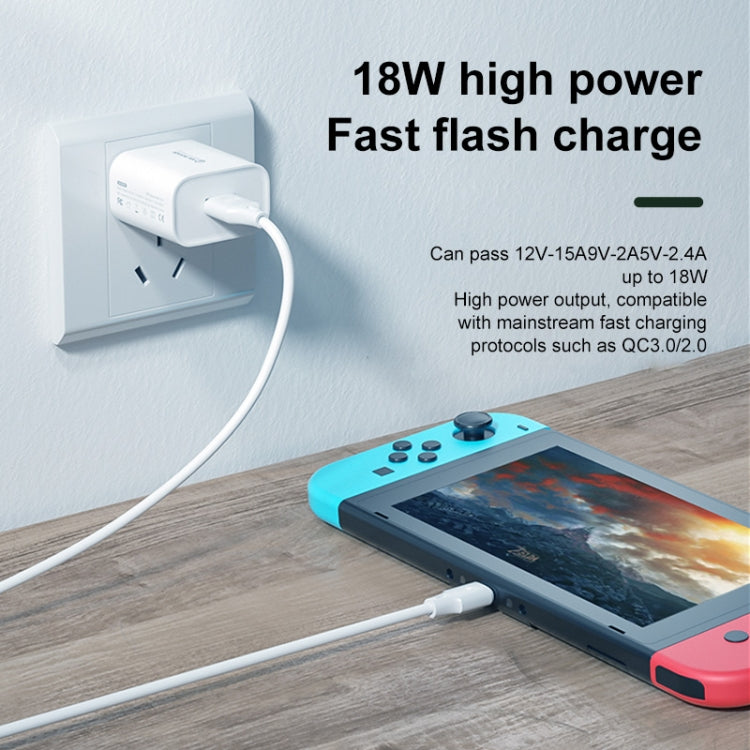 WK WP-U57 Max 18W Maxspeed QC3.0 Fast Charger + USB to 8 Pin Data Cable, Plug Type:UK Plug - Apple Accessories by WK | Online Shopping UK | buy2fix