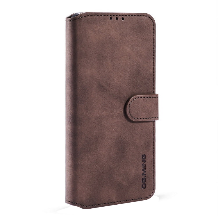 For Xiaomi Redmi Note 9T 5G DG.MING Retro Oil Side Horizontal Flip Leather Case with Holder & Card Slots & Wallet(Coffee) - Xiaomi Cases by DG.MING | Online Shopping UK | buy2fix