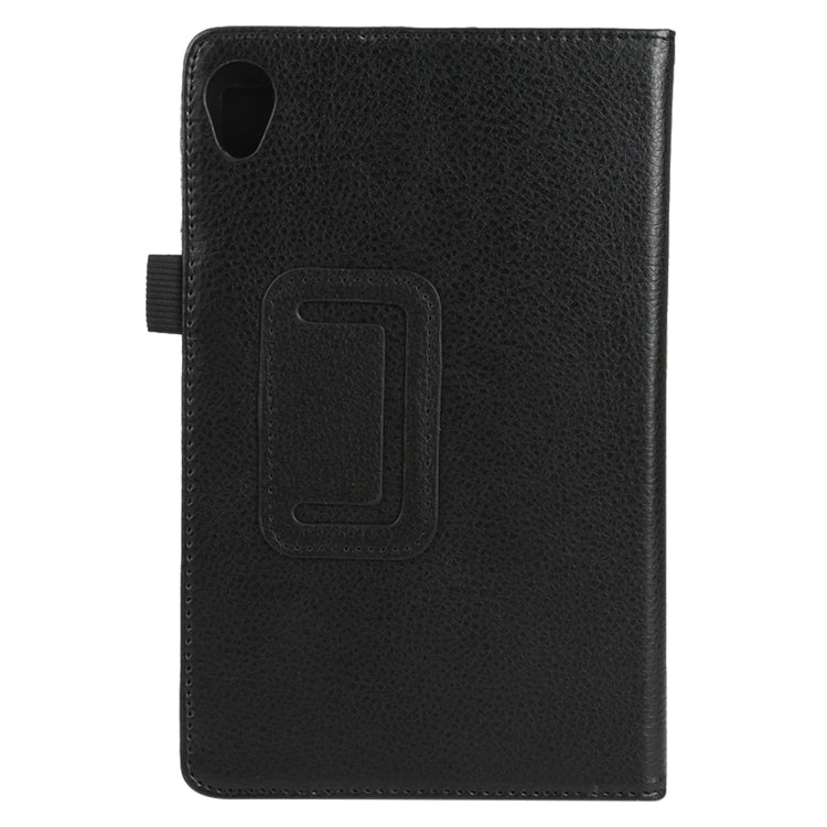 For Lenovo Tab M8 Litchi Texture Solid Color Horizontal Flip Leather Case with Holder & Pen Slot(Black) - For Lenovo by buy2fix | Online Shopping UK | buy2fix