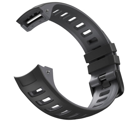 For Garmin Instinct / Instinct Esports Two-color Silicone Watch Band(Black+Grey) - Smart Wear by buy2fix | Online Shopping UK | buy2fix