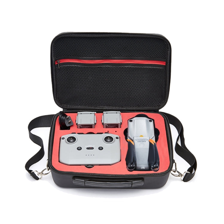 Portable Single Shoulder Storage Travel Carrying PU Cover Case Box for DJI Air 2S(Black + Red Liner) - DJI & GoPro Accessories by buy2fix | Online Shopping UK | buy2fix