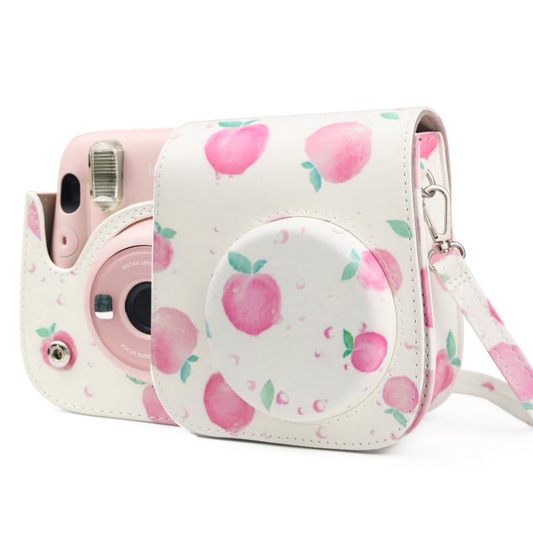 Painted Series Camera Bag with Shoulder Strap for Fujifilm Instax mini 11(Peach) - Camera Accessories by buy2fix | Online Shopping UK | buy2fix