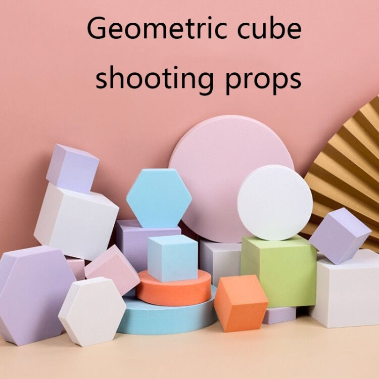 8 in 1 Different Sizes Geometric Cube Solid Color Photography Photo Background Table Shooting Foam Props(White) - Camera Accessories by buy2fix | Online Shopping UK | buy2fix