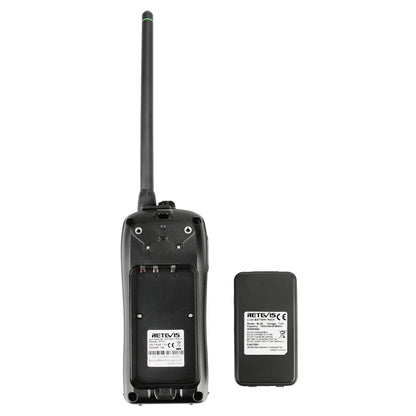 RETEVIS RT55 5W 156.000-161.450MHz+156.050-163.425MHz Waterproof Two Way Radio Handheld Walkie Talkie(Black) - Handheld Walkie Talkie by RETEVIS | Online Shopping UK | buy2fix