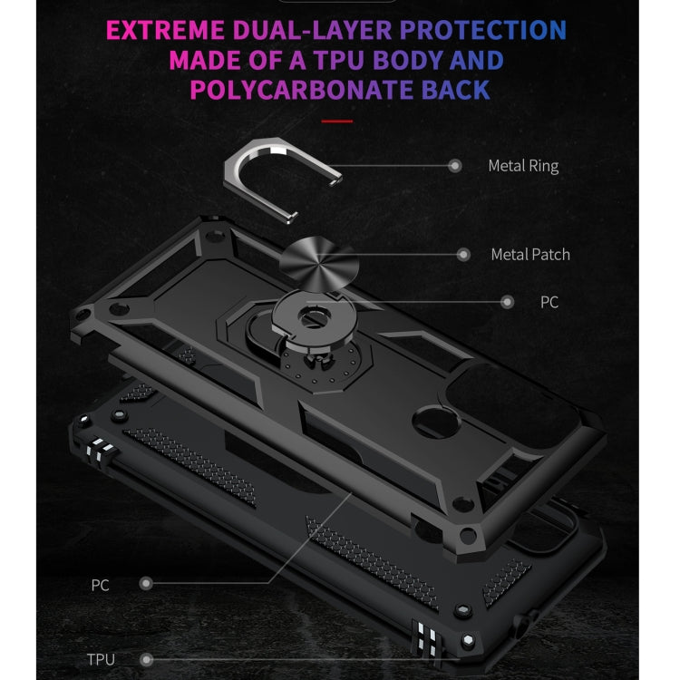 For Motorola Moto G60 / G40 Fusion Shockproof TPU + PC Protective Case with 360 Degree Rotating Holder(Black) - Motorola Cases by buy2fix | Online Shopping UK | buy2fix