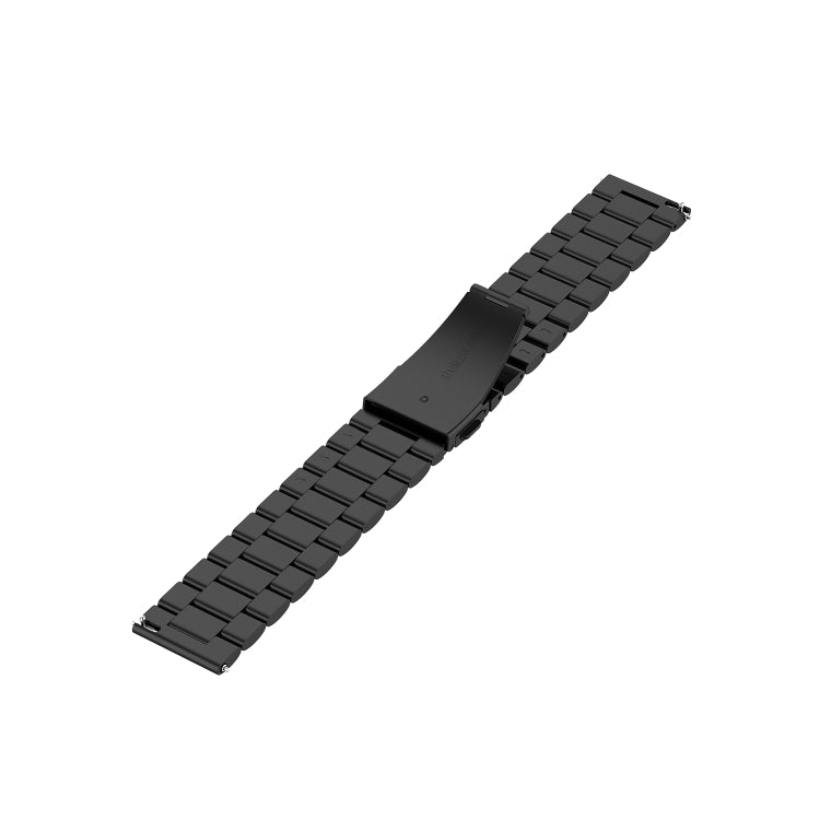 For Huawei Watch 3 / 3 Pro 22mm Three-beads Steel Watch Band(Black) - Smart Wear by buy2fix | Online Shopping UK | buy2fix