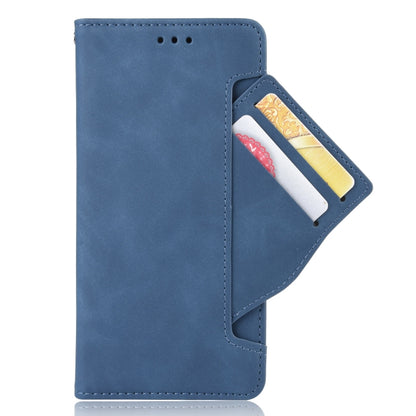 For vivo Y72 5G / iQOO Z3 5G Skin Feel Calf Pattern Horizontal Flip Leather Case with Holder & Card Slots & Photo Frame(Blue) - vivo Cases by buy2fix | Online Shopping UK | buy2fix