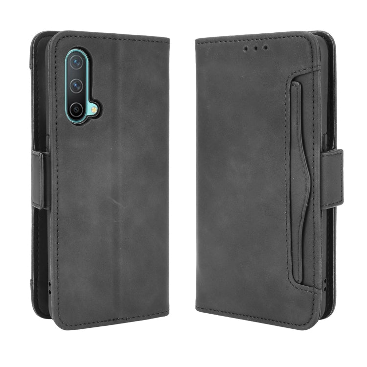 For OnePlus Nord CE 5G Skin Feel Calf Pattern Horizontal Flip Leather Case with Holder & Card Slots & Photo Frame(Black) - OnePlus Cases by buy2fix | Online Shopping UK | buy2fix