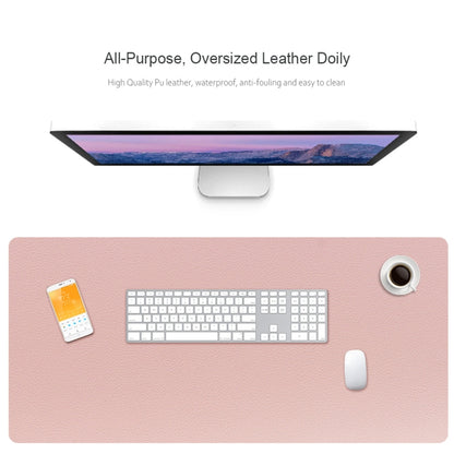 ZD01 Double-sided PU Mouse Pad Table Mat, Size: 90 x 40cm(Pink+Silver) - Mouse Pads by buy2fix | Online Shopping UK | buy2fix