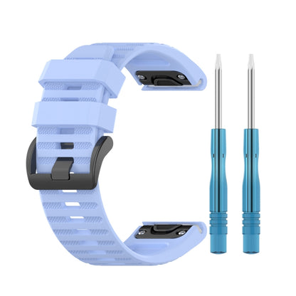 For Garmin Fenix 6 22mm Smart Watch Quick Release Silicon Watch Band(Chrysanthemum Blue) - Watch Bands by buy2fix | Online Shopping UK | buy2fix