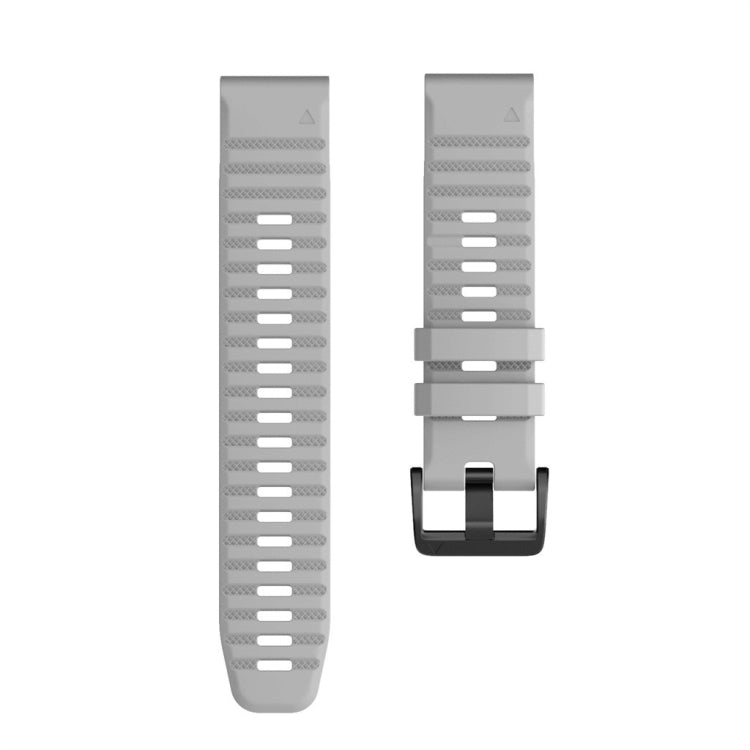 For Garmin Fenix 7X / 6X 26mm Smart Watch Quick Release Silicon Watch Band(Grey) - Smart Wear by buy2fix | Online Shopping UK | buy2fix