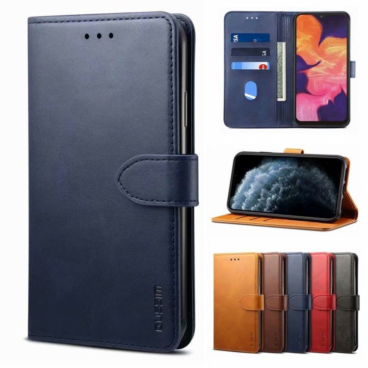 For Samsung Galaxy S21 5G GUSSIM Business Style Horizontal Flip Leather Case with Holder & Card Slots & Wallet(Blue) - Galaxy S21 5G Cases by GUSSIM | Online Shopping UK | buy2fix