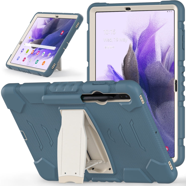 For Samsung Galaxy Tab S7+/ Tab S7 FE / Tab S8+ 3-Layer Protection Screen Frame + PC + Silicone Combination Case with Holder(Cornflower Blue) - Other Galaxy Tab PC by buy2fix | Online Shopping UK | buy2fix