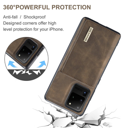 For Samsung Galaxy S20 Ultra DG.MING M1 Series 3-Fold Multi Card Wallet  Back Cover Shockproof Case with Holder Function(Coffee) - Galaxy Phone Cases by DG.MING | Online Shopping UK | buy2fix