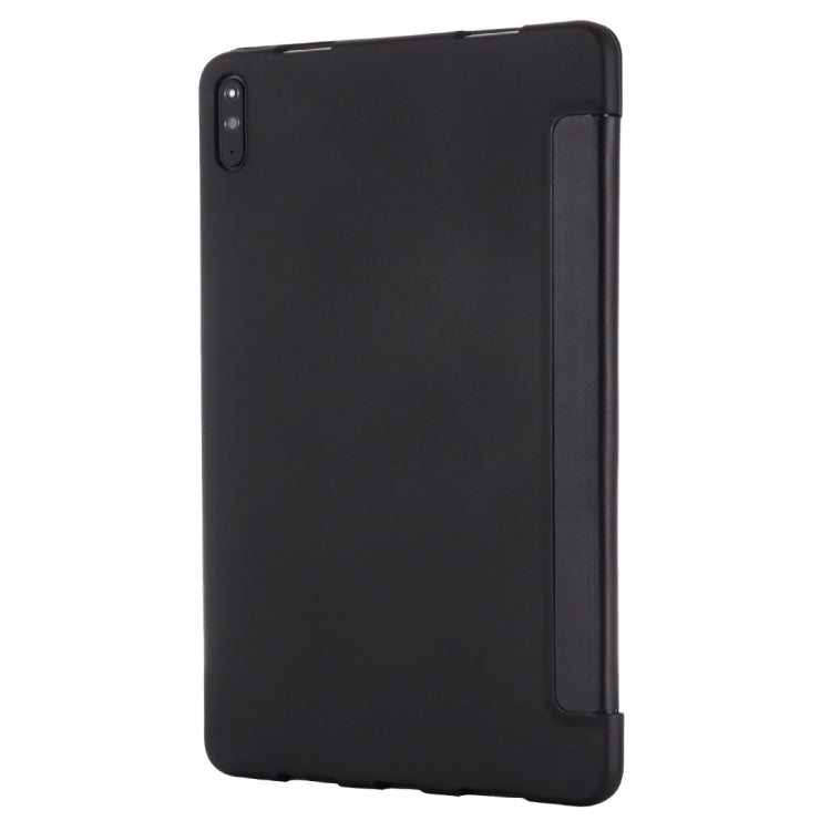 For Huawei MatePad 11 (2021) GEBEI Shockproof Horizontal Flip Leather Case with Three-folding Holder(Black) - Huawei by GEBEI | Online Shopping UK | buy2fix