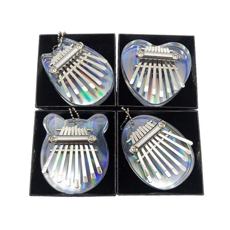 Mini Dazzle Acrylic 8 Tone Thumb Piano Kalimba Musical Instruments(Heart) - Keyboard Instruments by buy2fix | Online Shopping UK | buy2fix