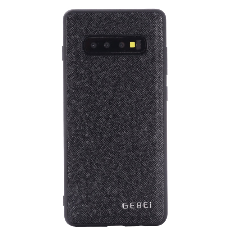 For Galaxy S10 GEBEI Full-coverage Shockproof Leather Protective Case(Black) - Galaxy Phone Cases by GEBEI | Online Shopping UK | buy2fix