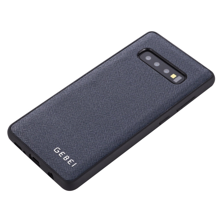 For Galaxy S10 GEBEI Full-coverage Shockproof Leather Protective Case(Blue) - Galaxy Phone Cases by GEBEI | Online Shopping UK | buy2fix