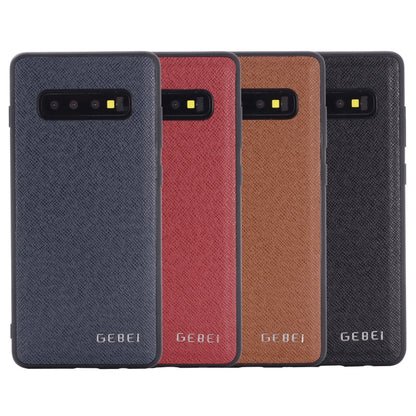 For Galaxy S10+ GEBEI Full-coverage Shockproof Leather Protective Case(Black) - Galaxy Phone Cases by GEBEI | Online Shopping UK | buy2fix