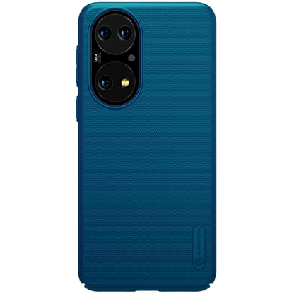 For Huawei P50 NILLKIN Frosted Concave-convex Texture PC Protective Case(Peacock Blue) - Huawei Cases by NILLKIN | Online Shopping UK | buy2fix
