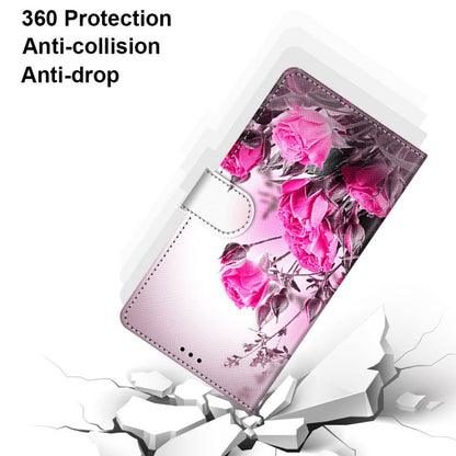 For OPPO A54 5G / A74 5G / A93 5G / A93s 5G Coloured Drawing Cross Texture Horizontal Flip PU Leather Case with Holder & Card Slots & Wallet & Lanyard(Wild Rose) - OPPO & vivo Accessories by buy2fix | Online Shopping UK | buy2fix