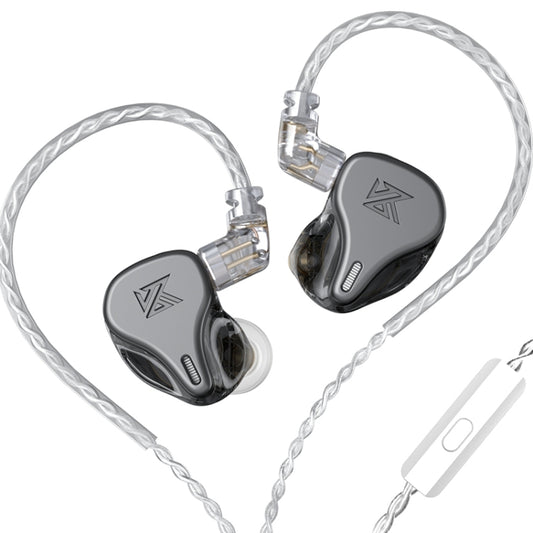 KZ DQ6 3-unit Dynamic HiFi In-Ear Wired Earphone With Mic(Grey) - In Ear Wired Earphone by KZ | Online Shopping UK | buy2fix