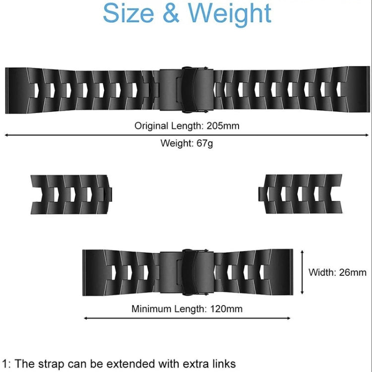 For Garmin Fenix 6 22mm Titanium Alloy Quick Release Watch Band(Black) - Smart Wear by buy2fix | Online Shopping UK | buy2fix