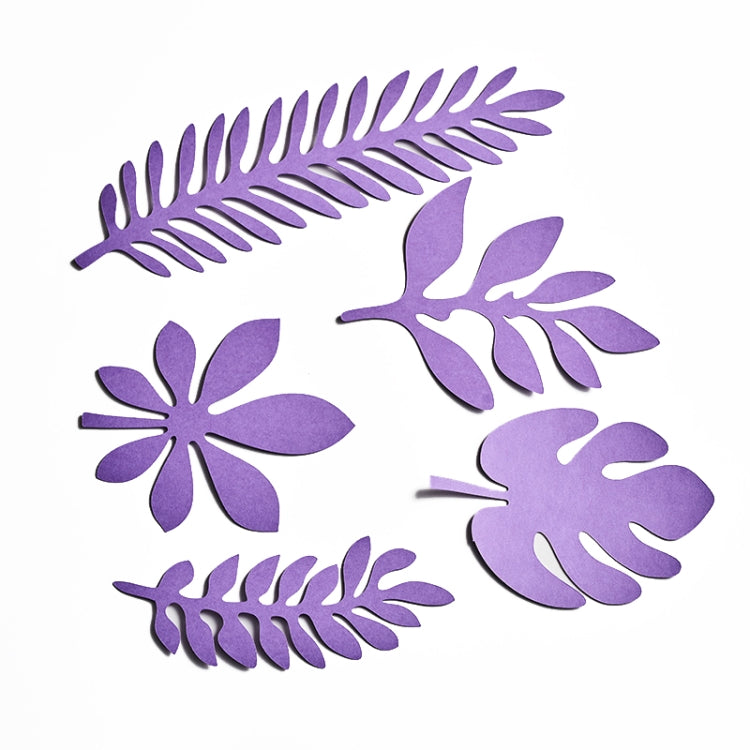 10 in 1 Creative Paper Cutting Shooting Props Tree Leaves Papercut Jewelry Cosmetics Background Photo Photography Props(Purple) - Camera Accessories by buy2fix | Online Shopping UK | buy2fix